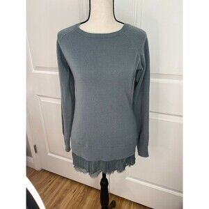 Garnet Hill Slate Blue Crewneck Sweater